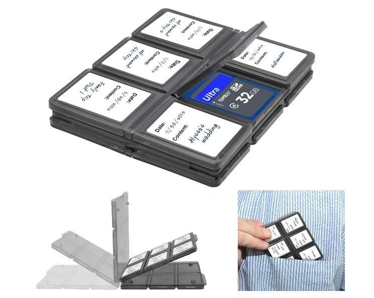Xit Foldable Memory Card Protector Case (12 Slots) Holds SD/ SDHC/ Micro SD Card - Image 1 of 4