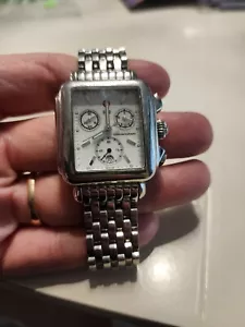 Michele Deco M.O.P. Dial, Chronograph, Date, Stainless Steel Watch MW06A00 (G1) - Picture 1 of 9