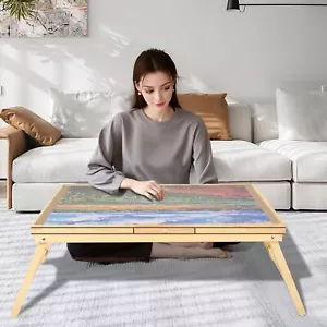 1500 Piece Puzzle Table –Wooden Jigsaw Board with Drawers, Cover & Foldable Legs - Picture 1 of 9