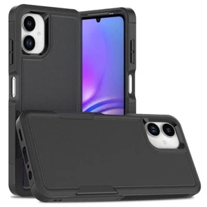 Hülle Für Samsung Galaxy A06 Heavy Duty Handyhülle (Schwarz) Black - Picture 1 of 6