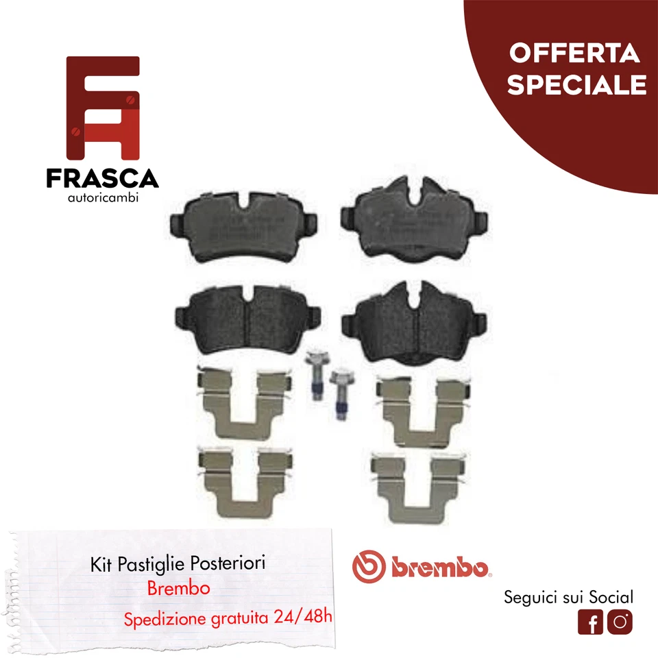 Pastiglie Freno Posteriori Brembo Mini Mini Clubman Cooper 200 CV One 95 CV - Imagen 1 de 2