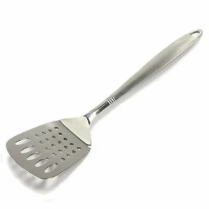 Chef Craft 12.5" Stainless Steel Slotted Turner Spatula w/ Brushed Finish Handle - Picture 1 of 4