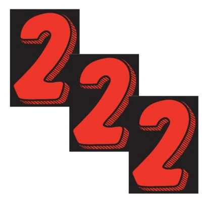 PEGATINAS PARABRISAS DISTRIBUIDOR DE AUTOMÓVILES CALCOMANÍAS DE VINILO GRANDE NÚMERO 3 PAQUETES ROJO NEGRO Foto 1 de 2