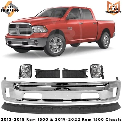 Front Bumper Chrome Kit For 2013-2018 Ram 1500 & 2019-2022 Ram 1500 Classic - Image 1 of 4