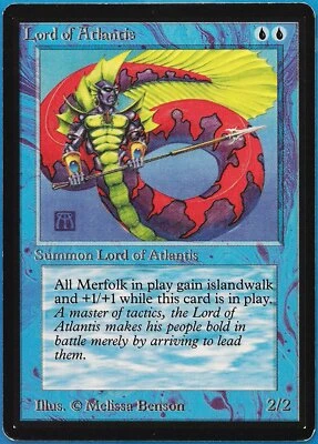 Lord of Atlantis Beta NM Blue Rare MAGIC GATHERING CARD (ID# 482638) ABUGames - Image 1 of 2