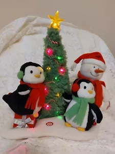 HALLMARK VERY MERRY TRIO SINGING DANCING PLUSH SNOWMAN & PENQUINS excellent - Picture 1 of 9