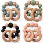 BOOGINHEAD BEADED SILICONE & WOOD TEETHER RINGS