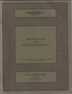 Sotheby's Motorcycles and related material - Catalogo d'Asta 1991 Stafforshire - Imagen 1 de 4