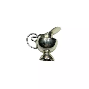 MINIATURE ANTIQUE STERLING SILVER PITCHER Dollhouse Size V Good Cond- 7/8"H - 3g - Picture 1 of 5