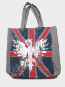 Coca-Cola Canvas Tote Bag Union Jack British Flag Anglophile Coke with Pockets - Picture 1 of 8