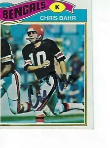 CHRIS BAHR SIGNED 1977 TOPPS #311 - CINCINNATI BENGALS - Bild 1 von 1