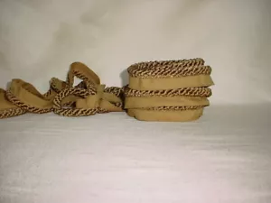 4-3/8Y KRAVET LEE JOFA DEEP COIN GOLD TEXTURED BOUCLE CORDING UPHOLSTERY TRIM - Picture 1 of 3