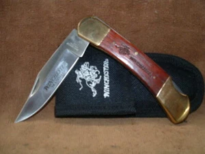 BRAND NEW IN ORIGINAL POUCH VINTAGE WINCHESTER GUNS POCKET JACK KNIFE  - Picture 1 of 3