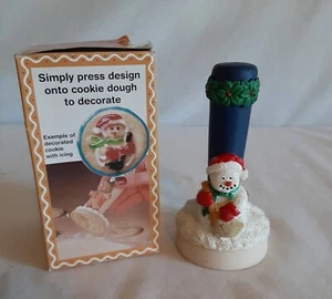 Cookie Stamp Christmas Snowman with Butter Cookie Recipe on Box - Picture 1 of 4