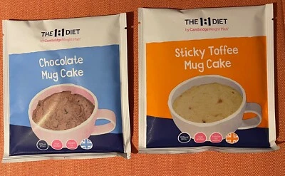 CAMBRIDGE DIET 1:1 CWP x 7 Diet Chocolate or Sticky Toffee mug cake BRAND NEW