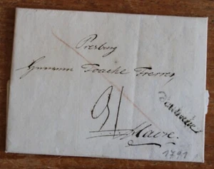1791 Huelle+Brief-PRESSBURG-HAVRE/Frankreich+L1 d'autriche+91 TAX+ROT.BAR-H671 - Bild 1 von 1
