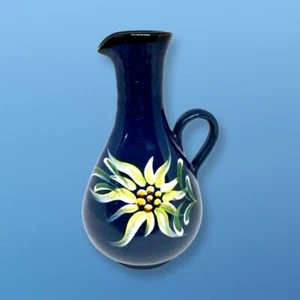 Cruet Studio Made signierte tiefblaue Blume 4 1/2 Zoll - Bild 1 von 8