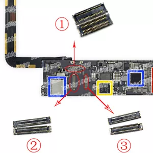 2 x per iPad 7 2019 A2197 A2200 A2198 display LCD touch screen connettore FPC - Foto 1 di 12