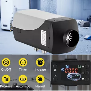 12V Diesel Air Heater 5KW LCD Display Remote Control Car Bus RV Indoor Use 10L - Picture 1 of 6