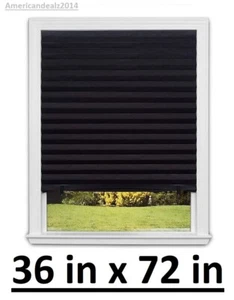 36 in x 72 in Redi Shade Paper Window Blinds Black Out Pleated Inch NEW - Picture 1 of 2