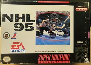 NHL 95 (Super Nintendo Entertainment System, 1994) CIB + REG CARD - Picture 1 of 13