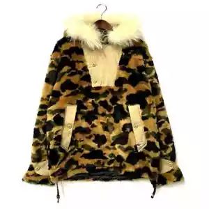 Bpae 1st Camo Yellow Fur Hoodie Anorak Nigo Era Size L - Picture 1 of 9
