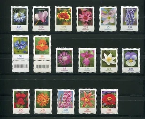 Alemania Federal, marcas de flores 2018/2020 hasta Mi.-Nr. 3535 sin SK completo con número - Imagen 1 de 2