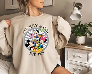 Family Matching Crewneck, Mickey and Co Est Sweatshirt, Family Trip 2025 Hoodie - Picture 1 of 6