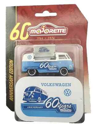 New Majorette Volkswagen Kombi Bus 60th Anniversary Edition Diecast Car & Tin - Image 1 of 2