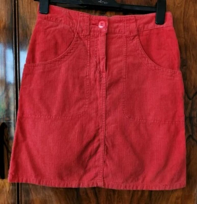 H&M Ladies Red Corduroy Skirt Size 36 (UK 8) Worn Once - Image 1 of 4
