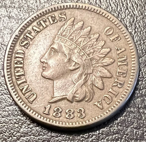 1883 XF Indian Head Cent #IHC46 Cover