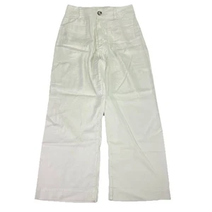 Pantalones Maeve The Colette Cortos Pierna Ancha Mujer Talla 4 Blanco Lino Viscosa 28x25 - Imagen 1 de 17