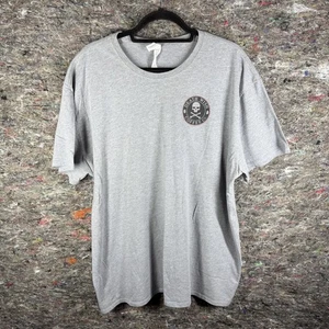 Death Wish Coffee Co Shirt Mens 2XL Gray Broke Not Busted Skull Graphic Tee - Picture 1 of 9