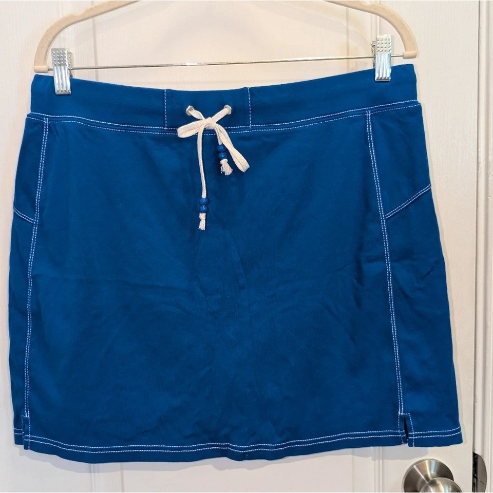 Anne Klein Sport Skort Blue Size XL Skirt Shorts Pull On Drawstring - Imagem 1 de 4