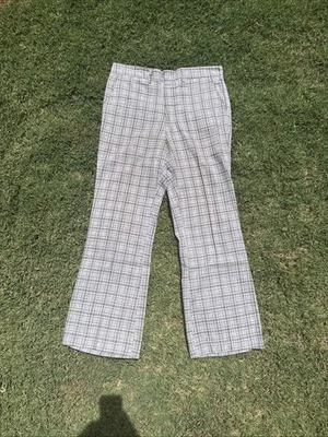 T Harris Wool Plaid Dress Pants Mens 36 Gray Plaid Business Casual - Image 1 of 4