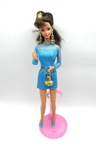 Vintage 1992 Brünette OHRRING MAGIC Barbie Ohrring Charms langes gewelltes Haar - Bild 1 von 12