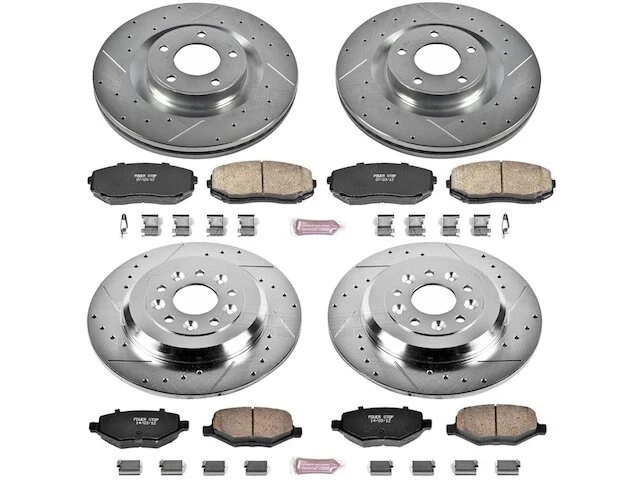 Комплект переднего и заднего тормозных колодок и ротора 25QJKM88 для Ford Edge 2011 2012 - Изображение 1 из 1