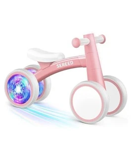 Colorful Lighting Baby Balance Bike, Toys for 1 Year Old Boys Girls, 12-24 - Picture 1 of 7
