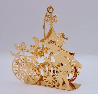 Danbury Mint 1987 JACK FROST Christmas Ornament 23k Gold Plate H85 - Image 1 of 4