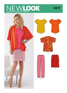NEW LOOK 6217 MISSES' SEPARATES Sewing Pattern Sizes 10 - 22 Skill: AVERAGE - Picture 1 of 5