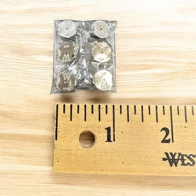 JTV Juego de 6 Piezas de Rodio sobre Plata de Ley Jumbo Fricción Pendiente Trasero Nuevo con Etiquetas Foto 1 de 4