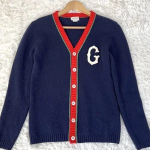 Rare Gucci Cardigan Sherry Line G Logo 12 M Size - Picture 1 of 9