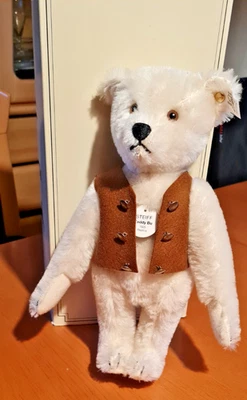 Original Steiff Teddy Bu limitiert 30cm K/F/S Top Zustand weißes Mohair  Karton - Bild 1 von 4