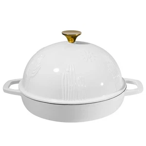 Horno de Pan de Hierro Fundido Pan Horno Holandés con Tapa Cloche para Hornear Pan Blanco... - Imagen 1 de 9