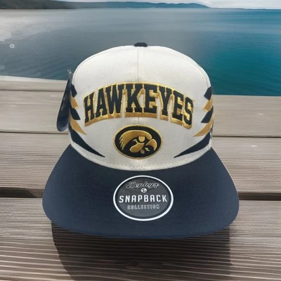 Iowa Hawkeyes Hat Zephyr Z Retro Diamond Cut Snapback Cap Black Gold H22 - Image 1 of 4