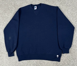 Sudadera Atlética Russell De Colección Adulto XL Azul Pullover Cuello Redondo Años 90 EE. UU. Para Hombres - Imagen 1 de 11