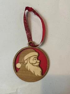 Santa Claus Ornament – Laser Cut Wood – Handmade - Picture 1 of 2