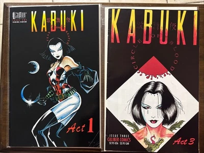 Kabuki: Fear the Reaper #1  & Circle of Blood #1 Act 3 Caliber Press 1994 & 1995 - Image 1 of 4