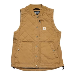 Carhartt gesteppte robuste flexible Damenweste Small (4-6) BRN OV4423 SCHÖN - Bild 1 von 5