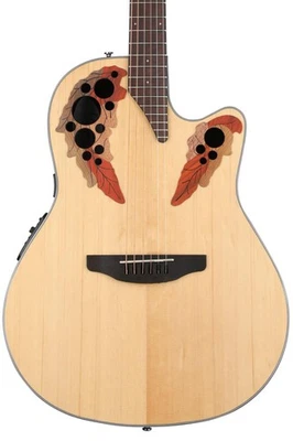 Ovation Elite Celebrity Mid-Depth Acoustic-Electric Guitar - Natural - Image 1 of 4